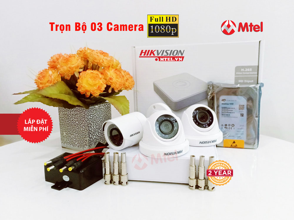 Lắp Đặt Trọn Bộ 4 Camera Hikvision Full HD 1080P 4DE564KNC